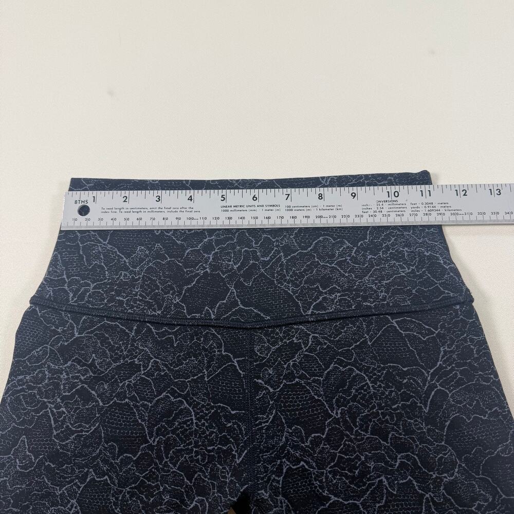 Lululemon Align Pant II 25 inch inseam Lacescape Dark Cast Black size 4 EUC - Picture 7 of 8